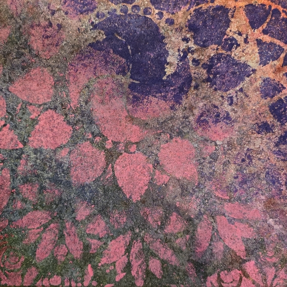 HANDCRAFTED Abstract Rainbow Texture Painting HANDPAINTED HANDMADE Wall Art - Picture 9 of 17